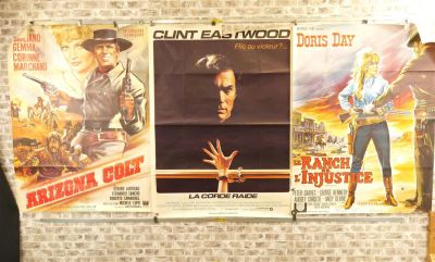Lot of 3 Oversized One Sheet French Movie Posters. Including La Corde Raide (1984) Starring 
