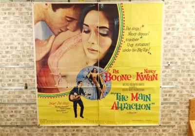The Main Attraction 6 Sheet Movie Poster (1962) #62/424. Starring Pat Boone and Nancy Kwan. Has 