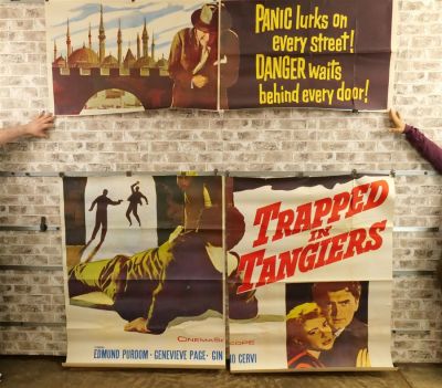 Trapped in Tangiers 6 Sheet Movie Poster (1960) #60/202. Starring Edmund Purdom and Genevieve 