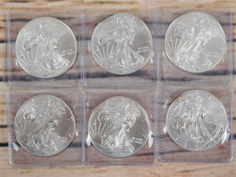 Lot 195: 6 Walking Liberty Silver Dollars
