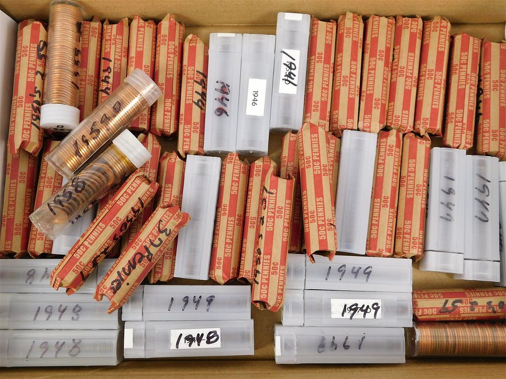 Lot 211: 50 Rolls What Pennies