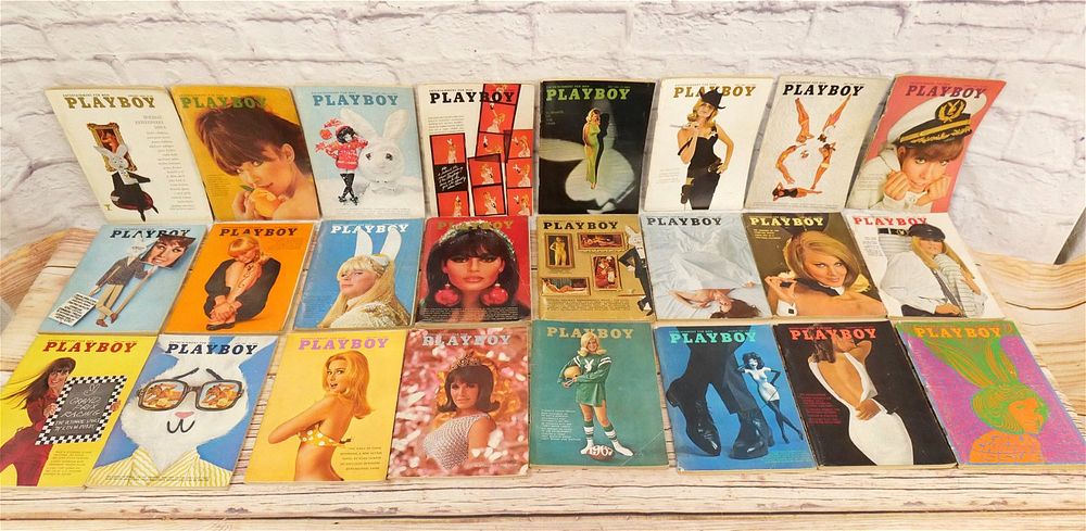 Lot 312: Complete Run of 1966 & 1967 Playboy Magazines