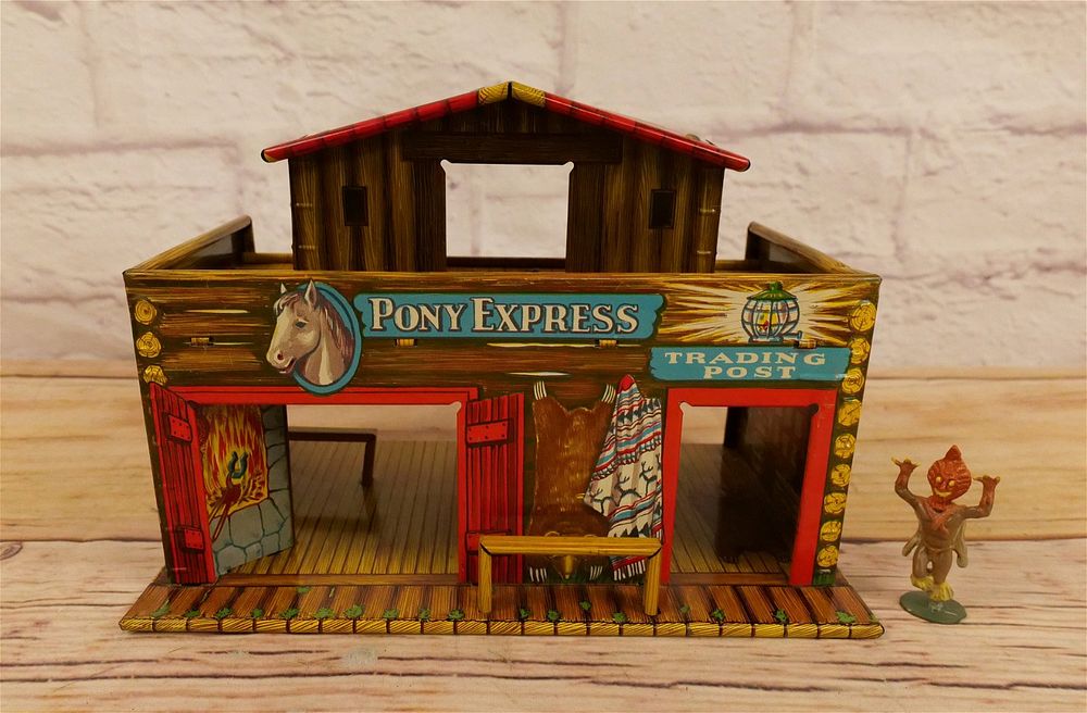 Lot 171: Marx Pony Express Tin Litho Playset