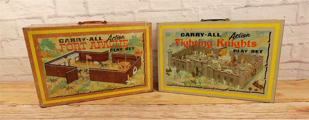 Lot 180: Lot of 2 Marx Tin Litho Playsets