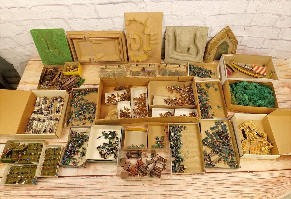 Lot 228: Large Lot of Custom Hand Painted Figures and Accessories