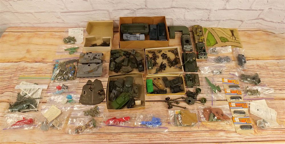 Lot 257: Lot of Plastic Military Tanks and Other Vehicles