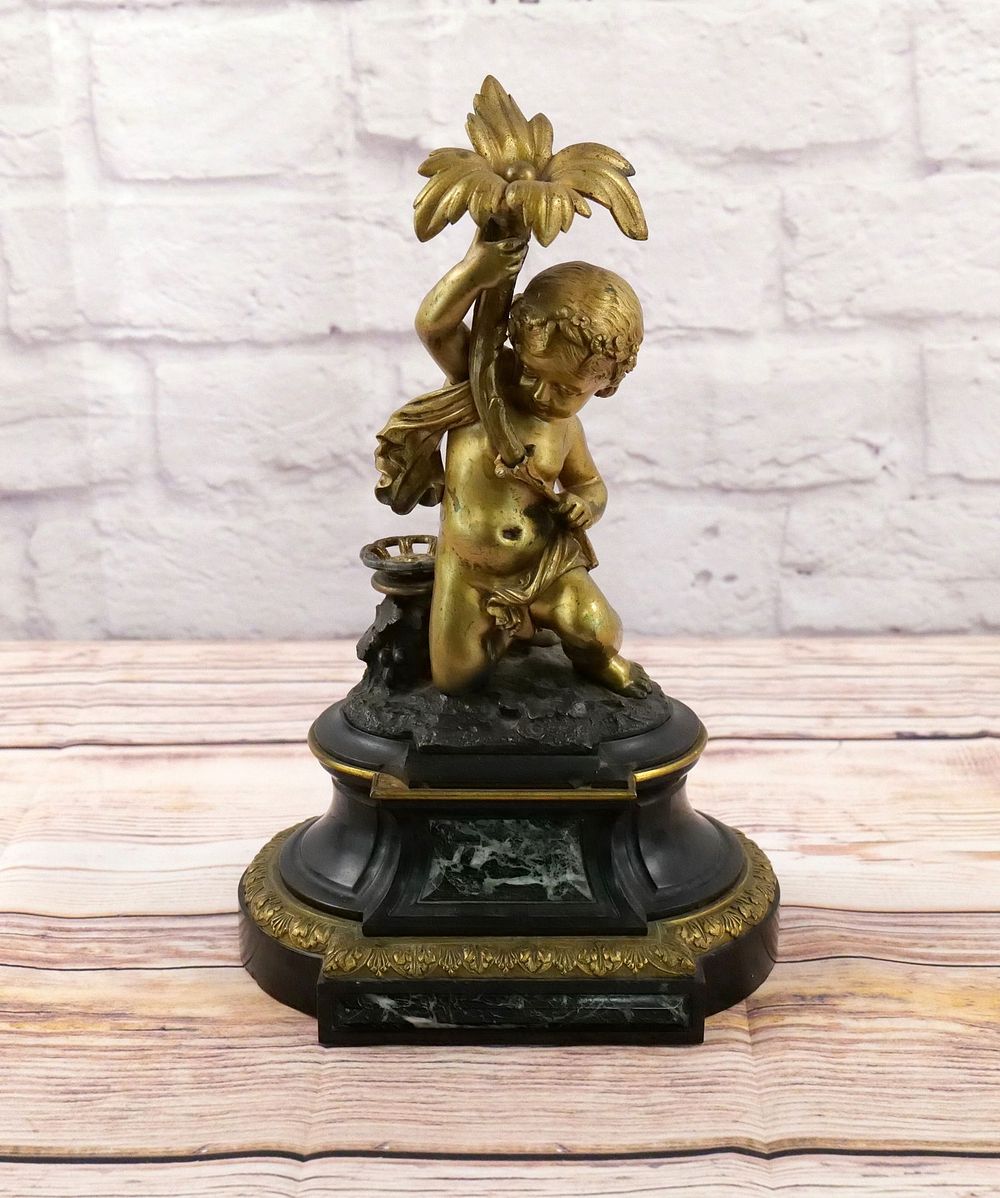 Lot 208: 19th Century Bronze and Marble Statue