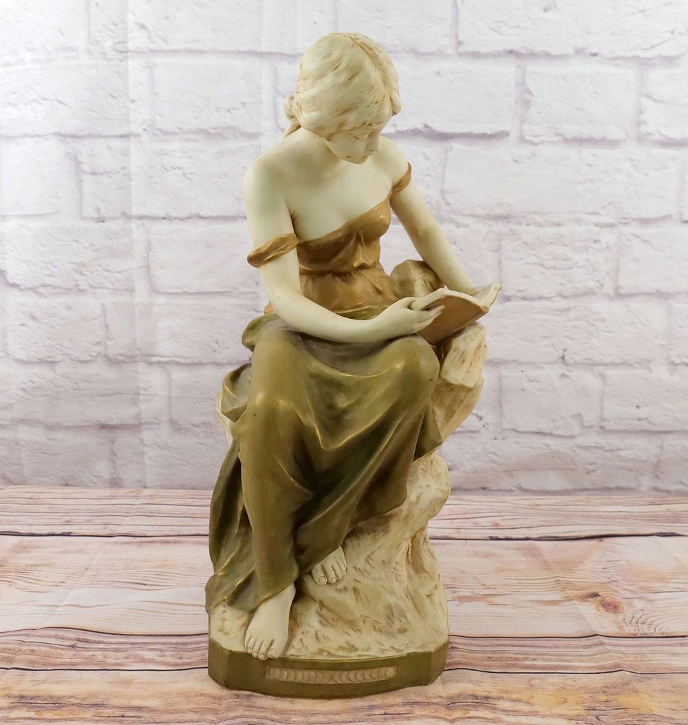 Lot 211: Oversized Royal Dux Woman Figurine