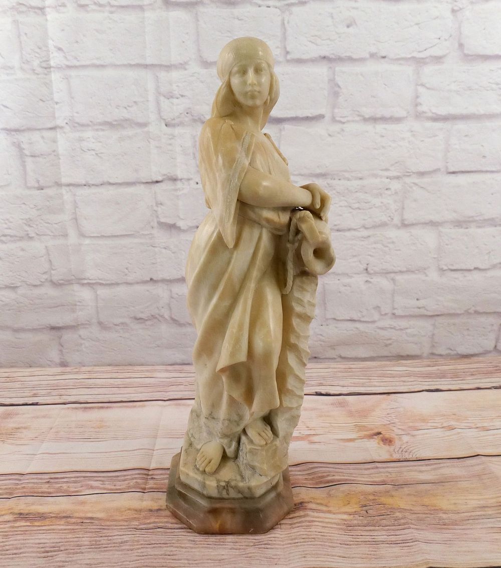 Lot 212: Early 20th Century Alabaster Woman Figurine