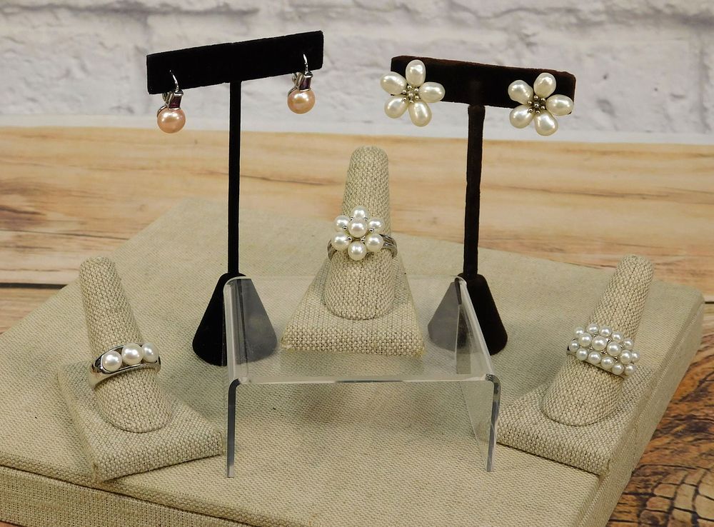 Lot 158: Group of Sterling and Pearl Jewelry
