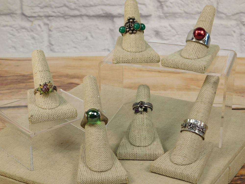 Lot 163: Group of Sterling Silver Rings