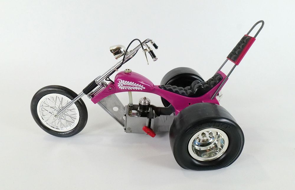 Lot 169: Cox Gas Powered Sportster Trike Chopper - Pink