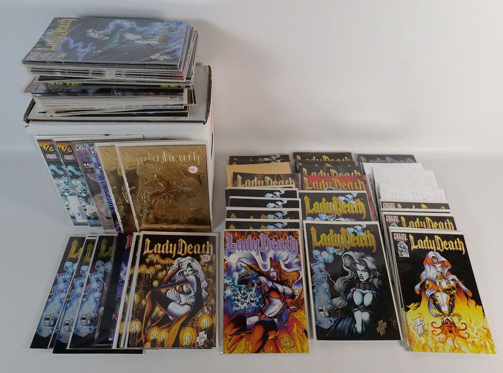 Lot 161: Short Box of Lady Death Comics