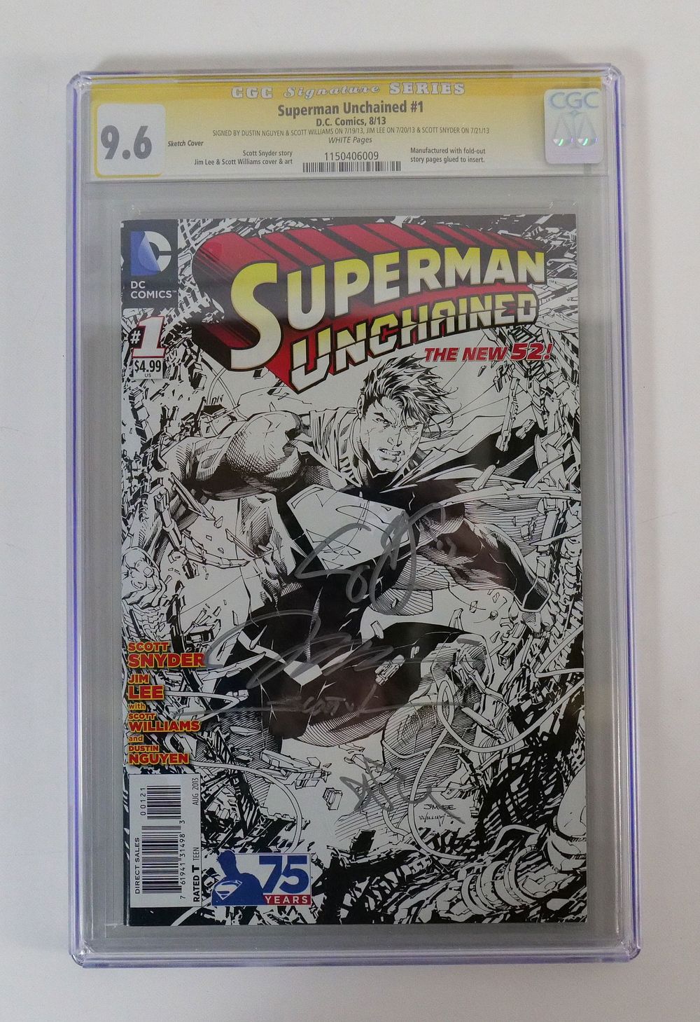 Lot 184: Superman Unchained #1 - 4x Signed