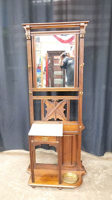 Lot 315 - Victorian Hall Rack with Umbrella Stand - Bodnar's Auction ...