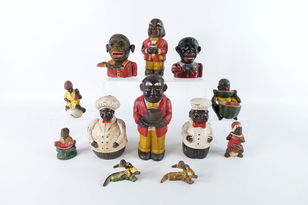 Lot 214: Lot of Vintage Cast Iron Americana Figurines