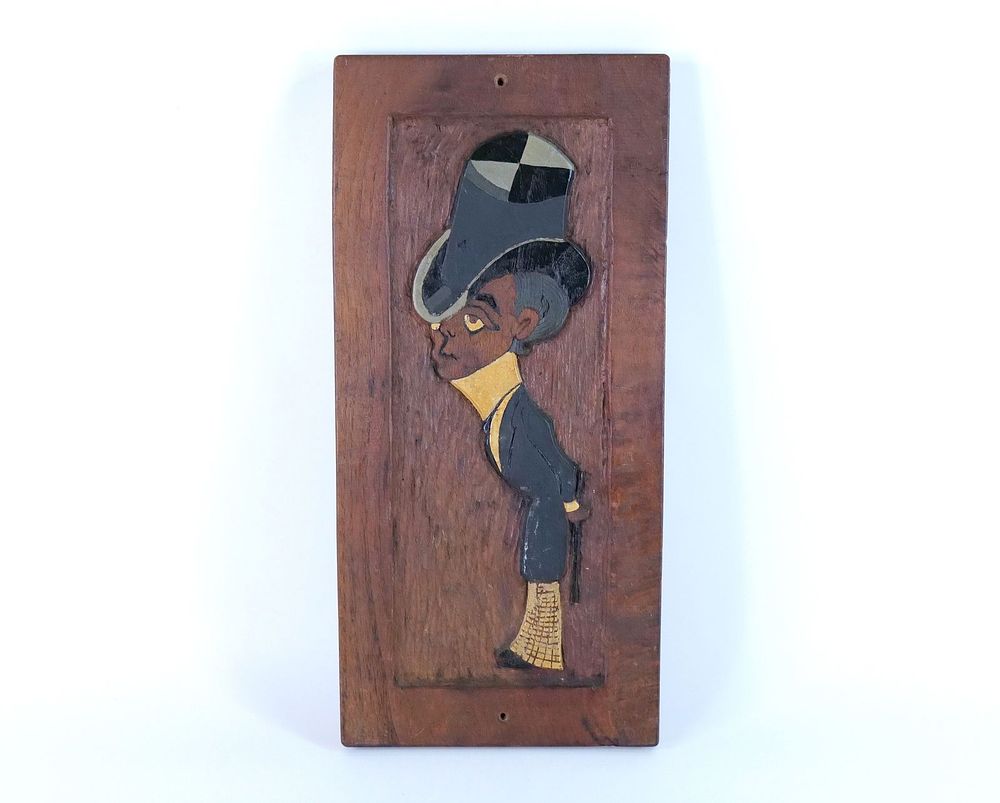 Lot 223: Hand Carved Wooden Plaque