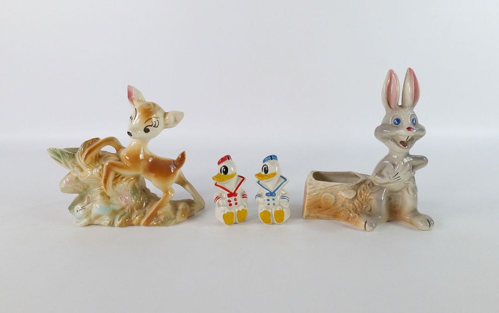 Lot 240: Lot of Vintage Walt Disney and Looney Tunes Ceramic Pottery