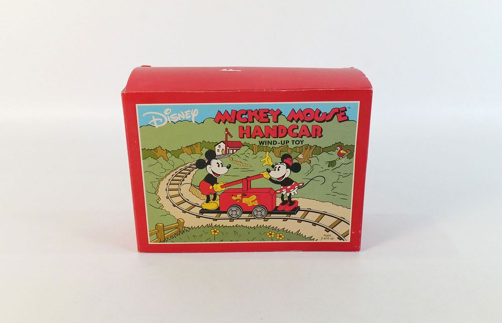 Lot 307: Schylling Disney Mickey Mouse Handcar Wind Up Toy