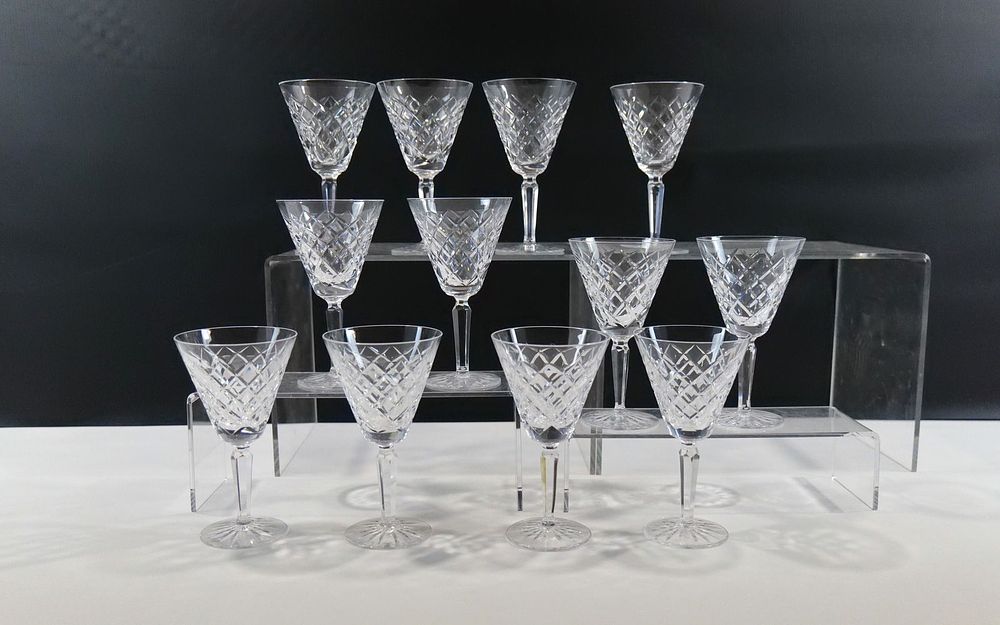 Lot 313: Set of 12 Waterford Tyrone Water Goblets