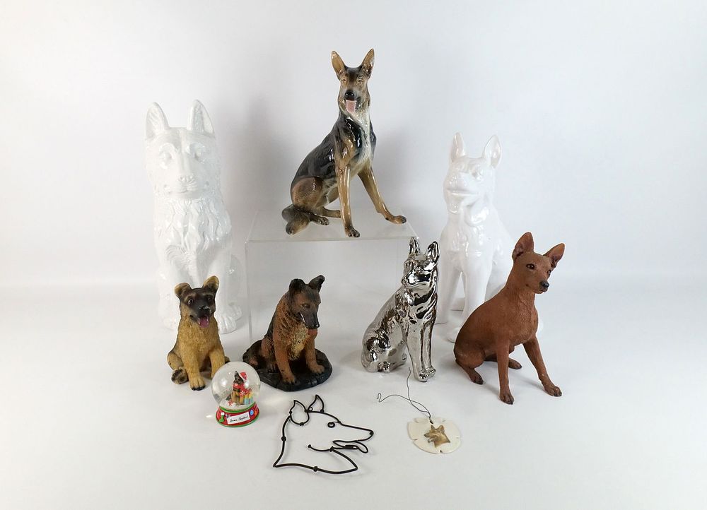 Lot 316: Large Lot of German Shepherd Dog Figurines