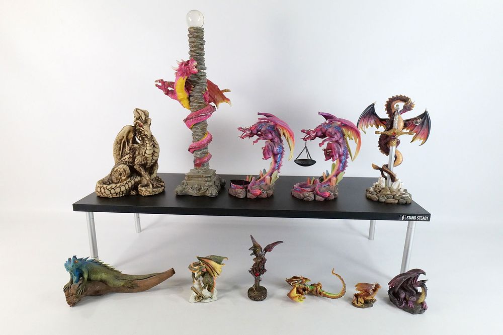 Lot 319: Group Lot of Resin Dragon Sculptures