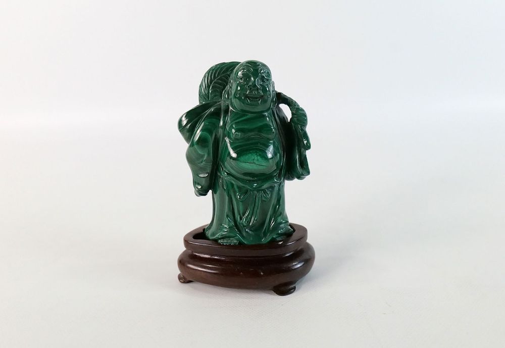 Lot 341: Hand Carved Hardstone Chinese Budda Figurine