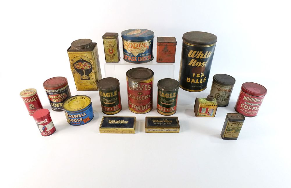 Lot 345: Group Lot of Vintage Advertising Tins