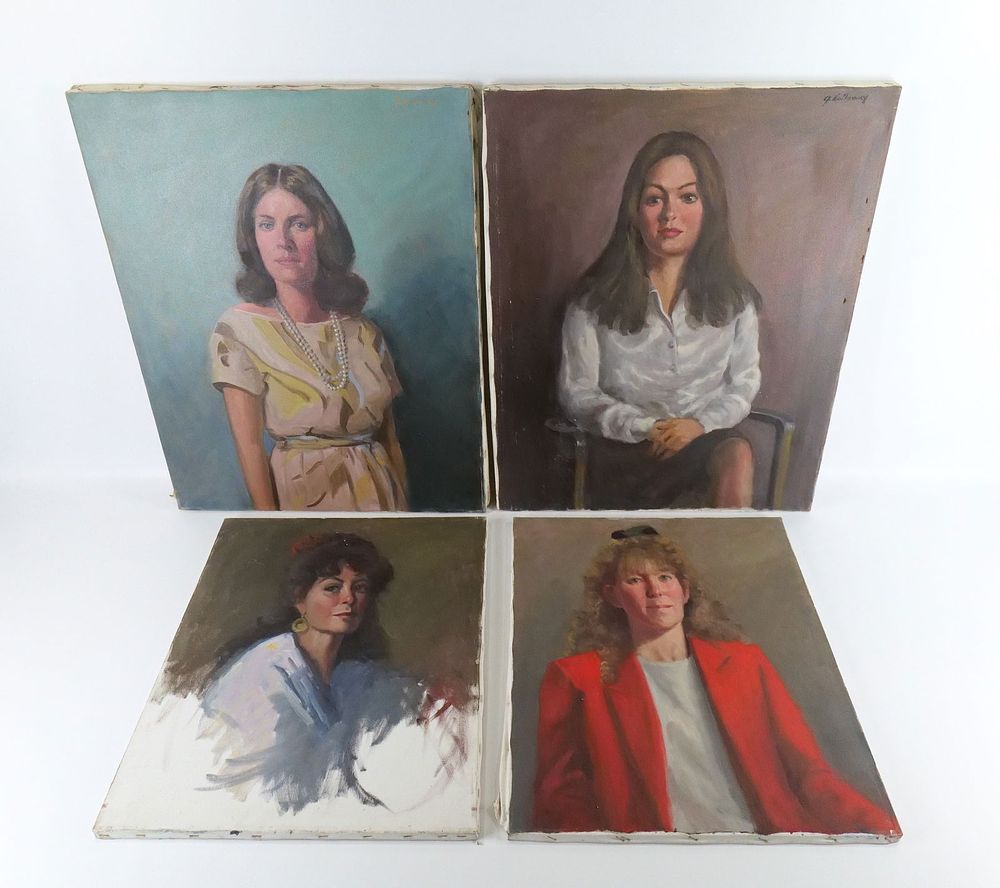 Lot 382: Lot of 4 Oil on Canvas by George Halloway