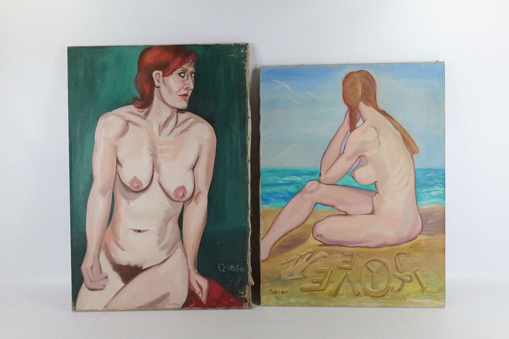 Lot 383: Lot of 2 Oil on Canvas by Corrao