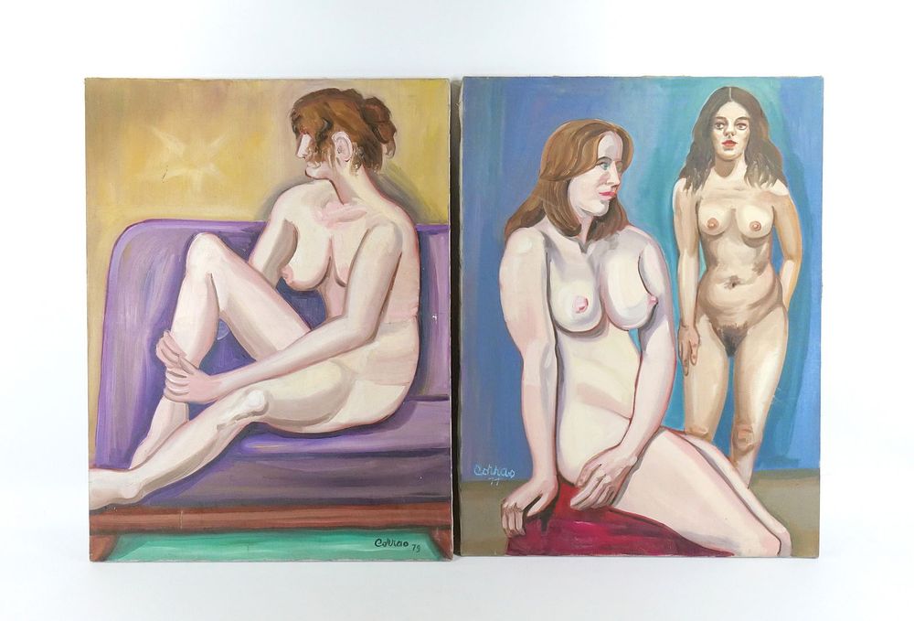 Lot 386: Lot of 2 Oil on Canvas by Corrao