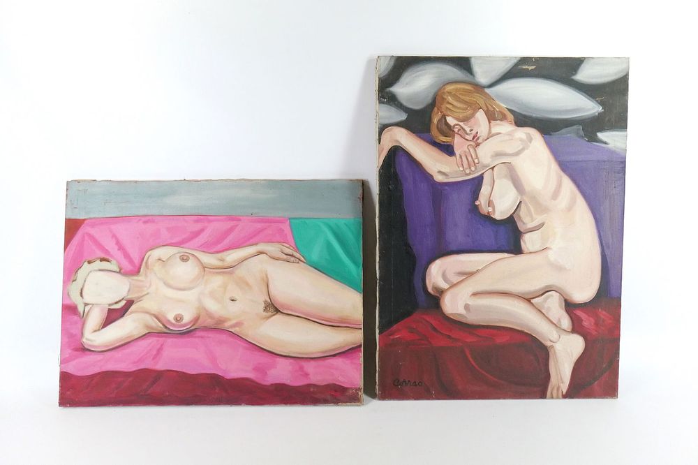 Lot 387: Lot of 2 Oil on Canvas by Corrao