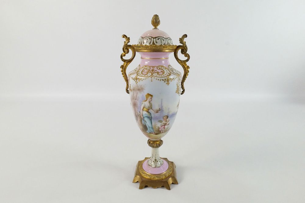Lot 172: 19th Century Sevres Portrait Covered Urn