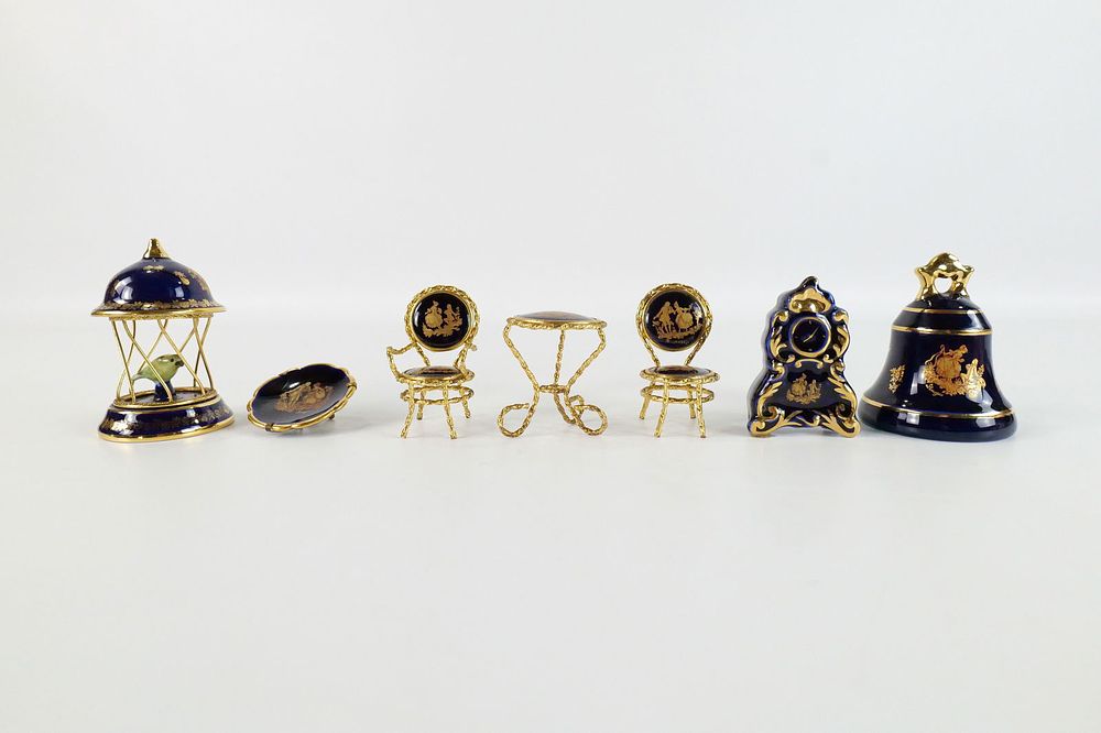 Lot 183: Lot of Limoges Cobalt Blue Miniatures