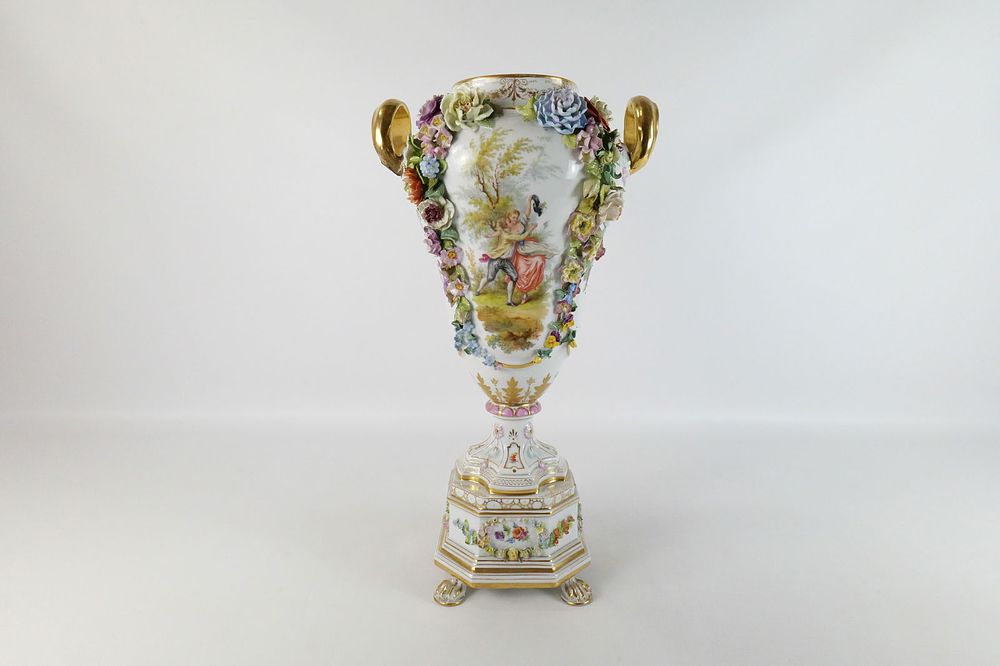 Lot 242: 19th Century German Double Handled Pedestal Urn