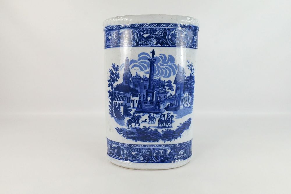 Lot 256: Ironstone Flow Blue Style Umbrella Stand