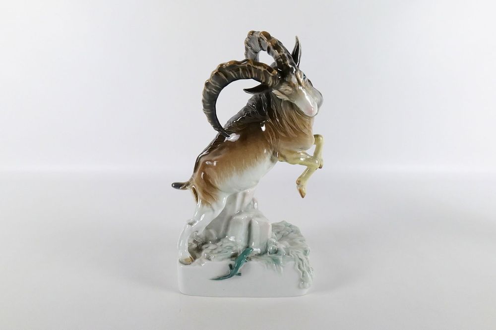 Lot 274: Ibex Goat Porcelain Figurine