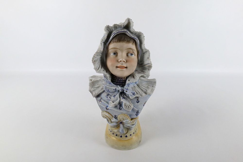 Lot 279: Vintage Bisque Bust of a Girl