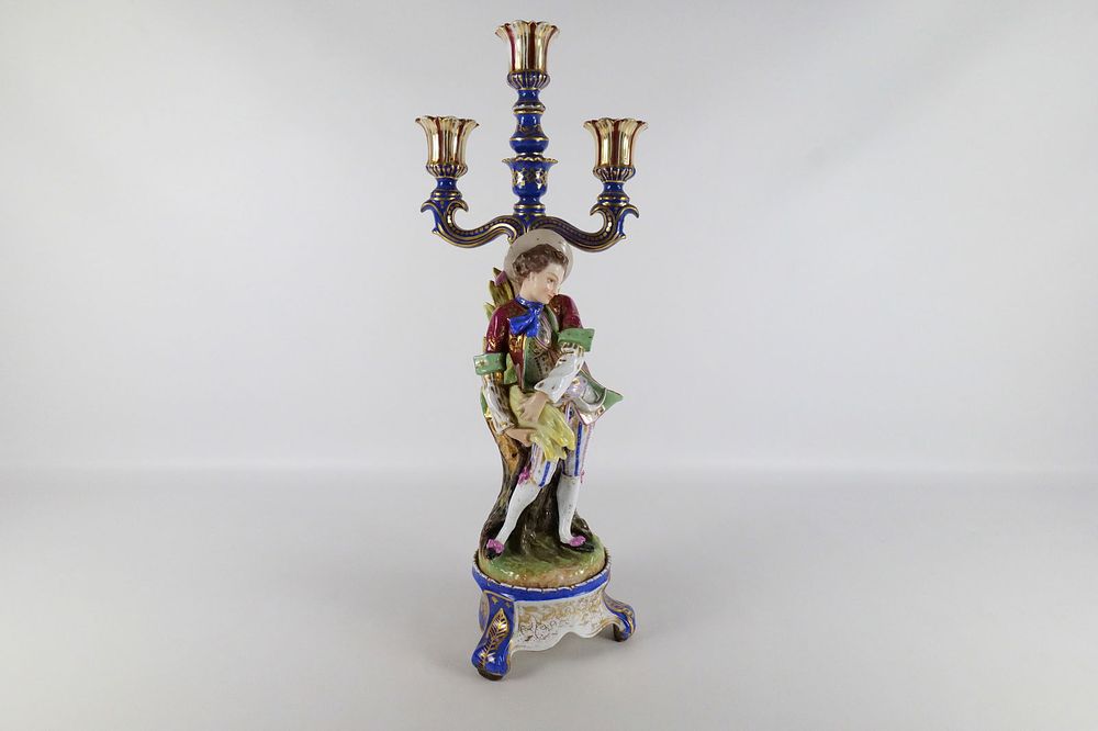 Lot 281: Antique Figural Candelabra
