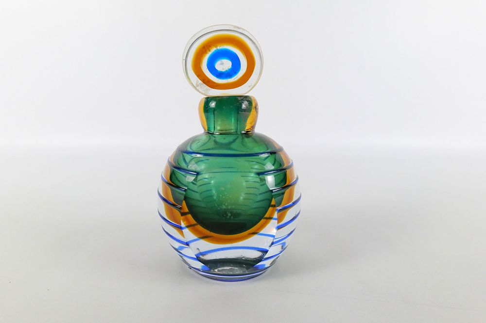 Lot 307: Art Glass Perfume Bottle