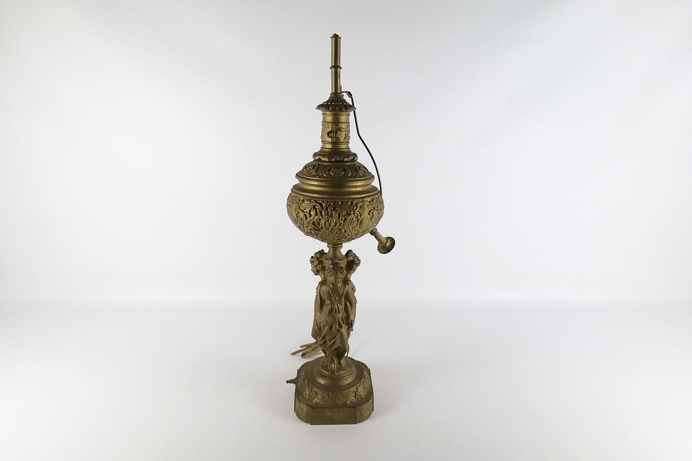 Lot 313: Mixed Metal Table Lamp