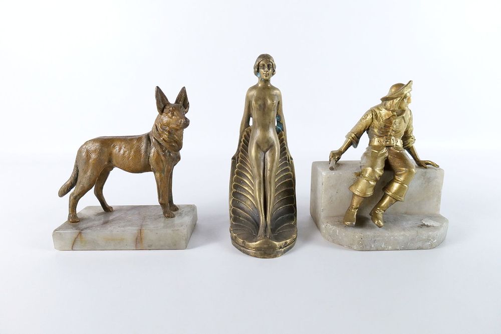 Lot 328: Group Lot of Antique Mixed Metal and Bronze Figurines