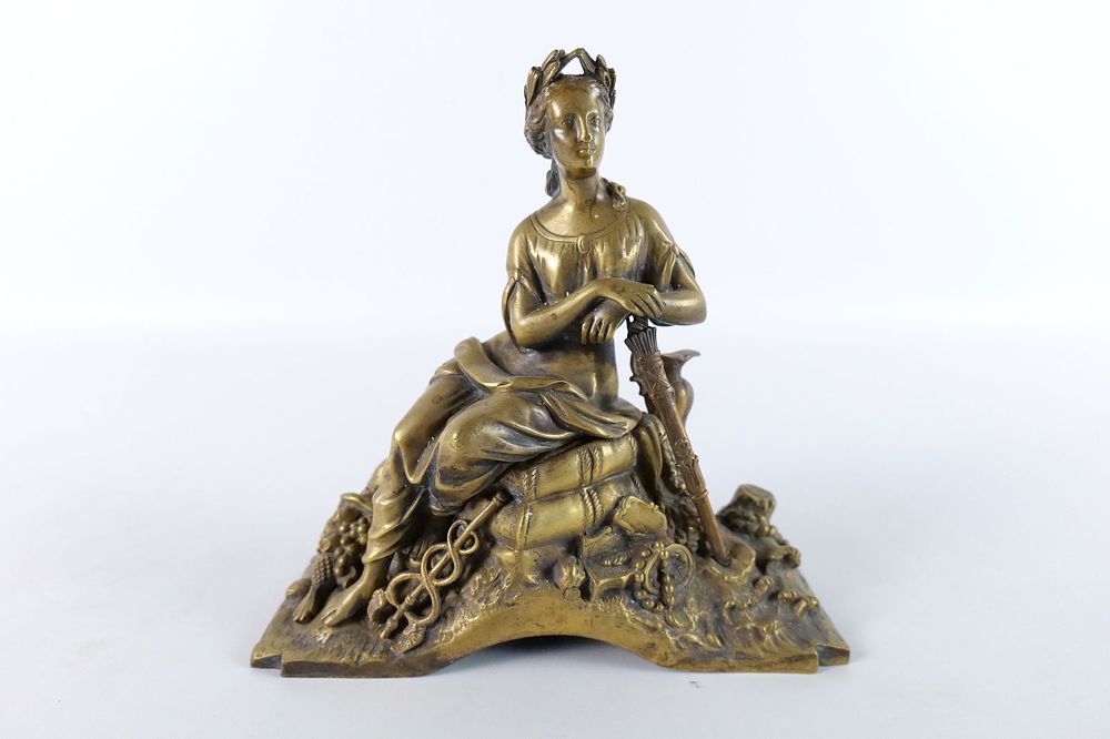Lot 331: 19th Century Bronze French Clock Figurine