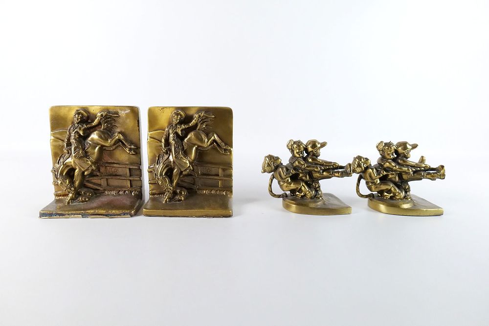 Lot 332: Group Lot of Mixed Metal Bookends