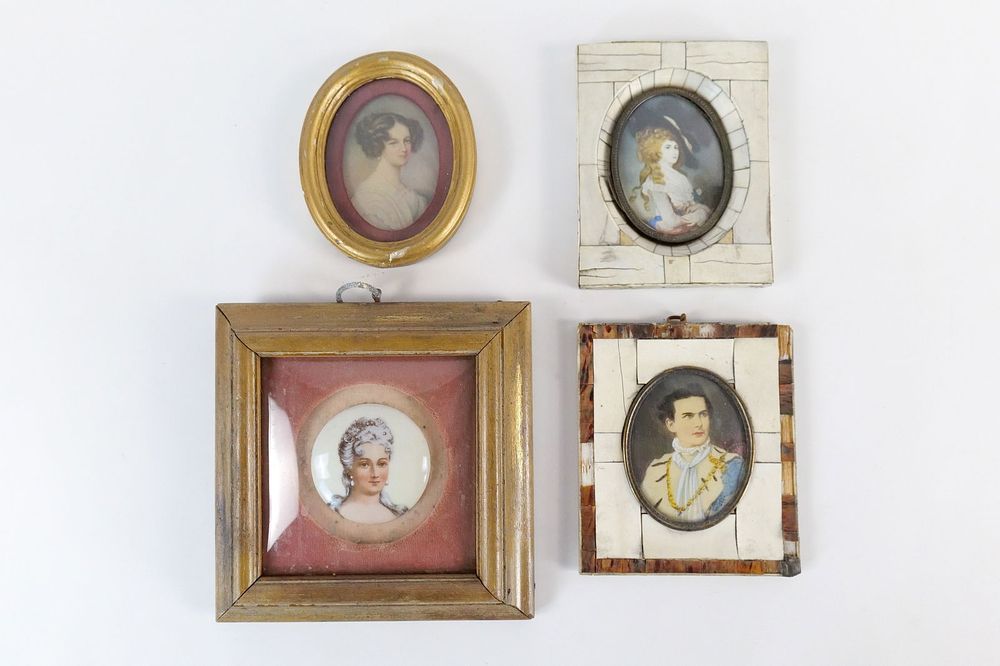 Lot 340: Group Lot of Miniature Portraits