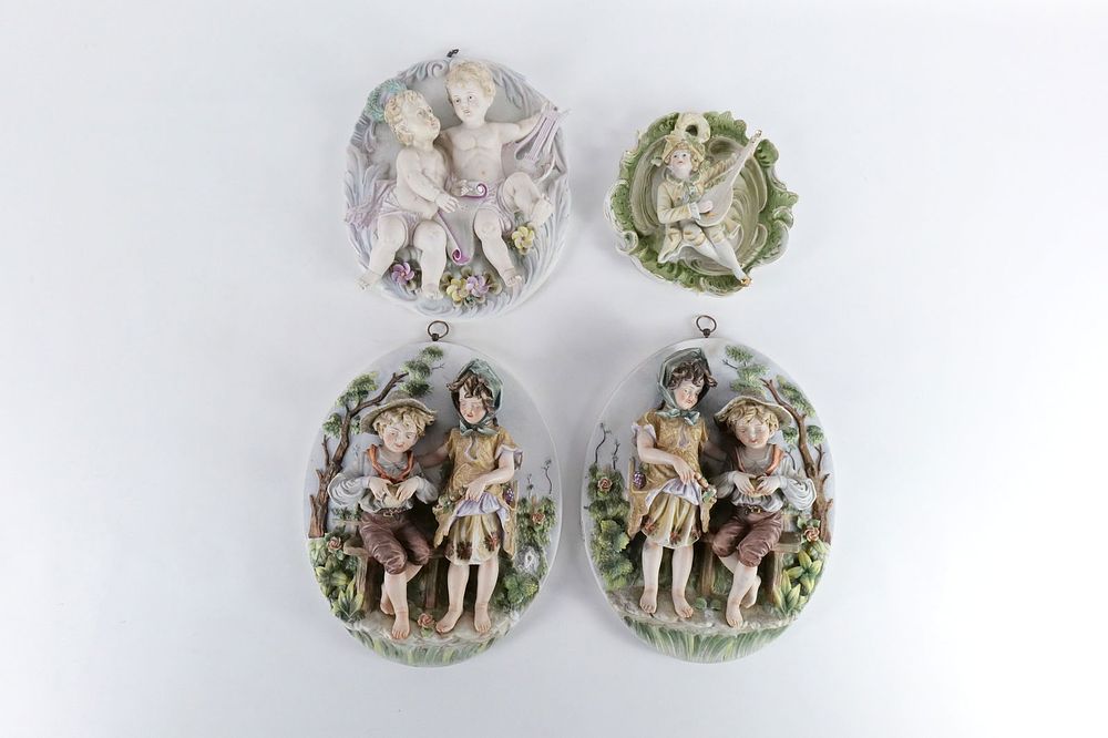 Lot 365: Lot of Bisque Plaques in Relief