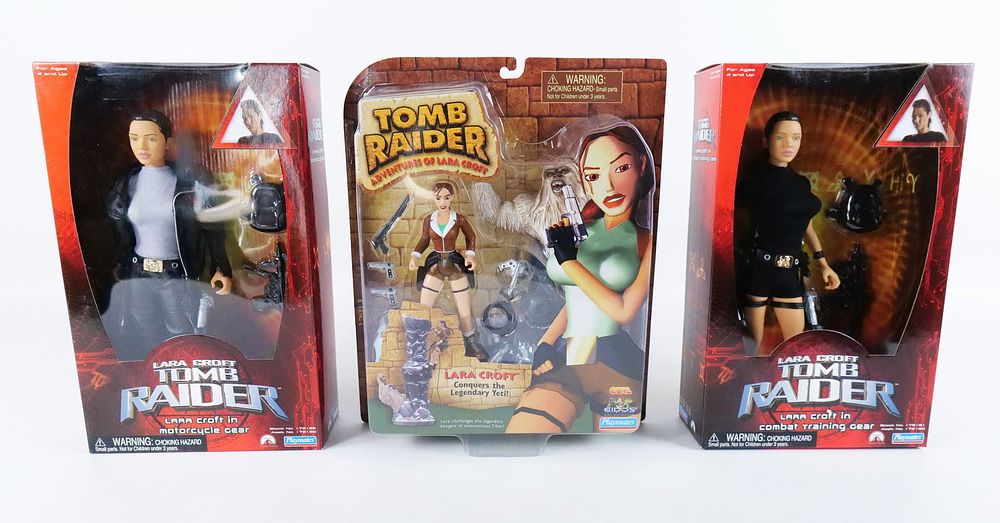 Lot 204: Lot of 3 Playmates Lara Croft Tomb Raider Figures