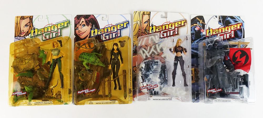 Lot 213: Lot of 4 Danger Girl Action Figures