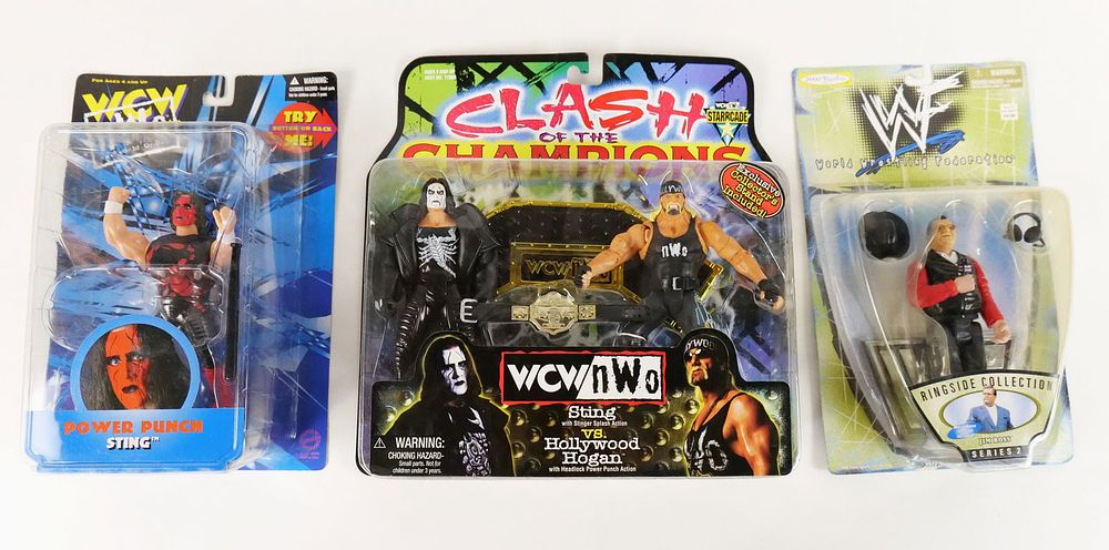 Lot 244: Lot of 3 Wrestling Action Figures