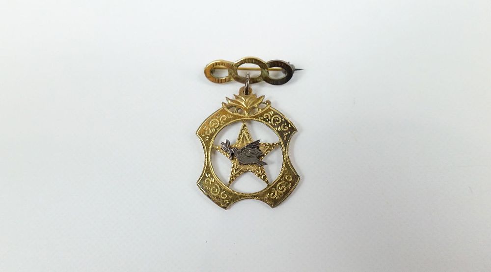 Lot 274: Antique 14k Odd Fellows Brooch